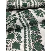 mintás pamutvászon /sávos népművészeti minta (makkos szélű sáv 9.5cm) /zöld-fehér