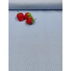 mintás pamutvászon /fehér pöttyös (2mm) /középkék