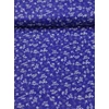 kevertszálas mintás vászon /apró virágos félmargaréta (2 négy szirmú 2.1cm×1.9cm) /sötétkék