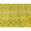 mintás pamutvászon /színes kisautók (2,5 cm*1,3 cm) /sárga