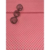 mintás pamutvászon /fehér karikák (átmérő 1cm) /piros