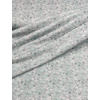 mintás 100% pamut jersey /fehér virágok levelekkel (legnagyobb virág feje 1.7cm×2cm) /dirty mint