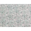 mintás 100% pamut jersey /fehér virágok levelekkel (legnagyobb virág feje 1.7cm×2cm) /dirty mint