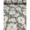 pelenka-pamut muszlin 160cm széles /nagy virágok (tripla virág 30cm*25cm)/ szürke
