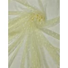 mintás puha tüll /pöttyös (1cm) /világossárga