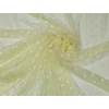 mintás puha tüll /pöttyös (1cm) /világossárga