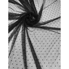mintás puha tüll /pöttyös (5mm) /fekete