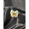 felvasalható flitteres aplikáció /pillangó (4.2cm×4cm) /sárga