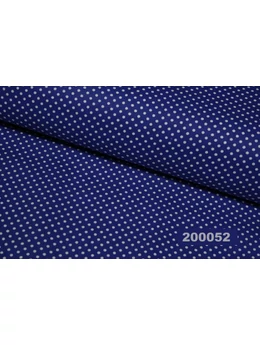 mintás pamutvászon /király kék-fehér pöttyös 2mm