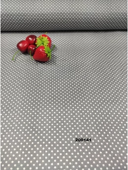 mintás pamutvászon /pöttyös 2mm/sötét szürke
