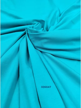 elasztikus egyszínű pamut jersey /aqua kék