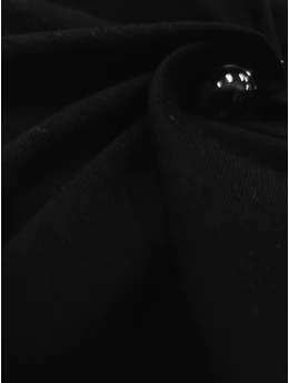 elasztikus egyszínű pamut jersey /fekete