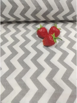 mintás flanell /chevron mintás (1.5cm) /szürke-fehér