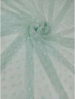 mintás puha tüll /pöttyös (1cm) /menta