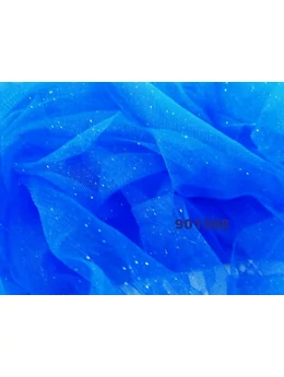 elasztikus glitteres tüll /királykék