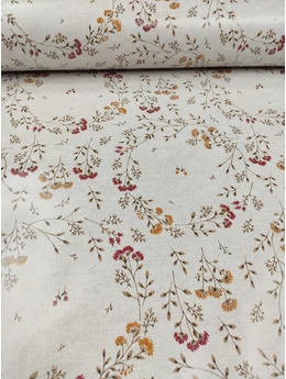 viaszos vászon /mezei virágok (bordó virág 8cmx4cm) /drapp-melange
