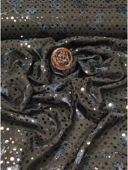 jacquard muszlin /flitteres /barna