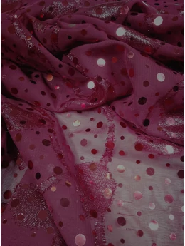 jacquard muszlin /flitteres /bordó