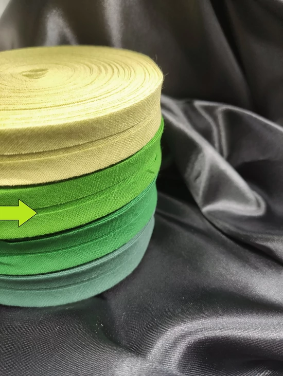 pamut ferdepánt /bevasalt /20mm /élénkzöld