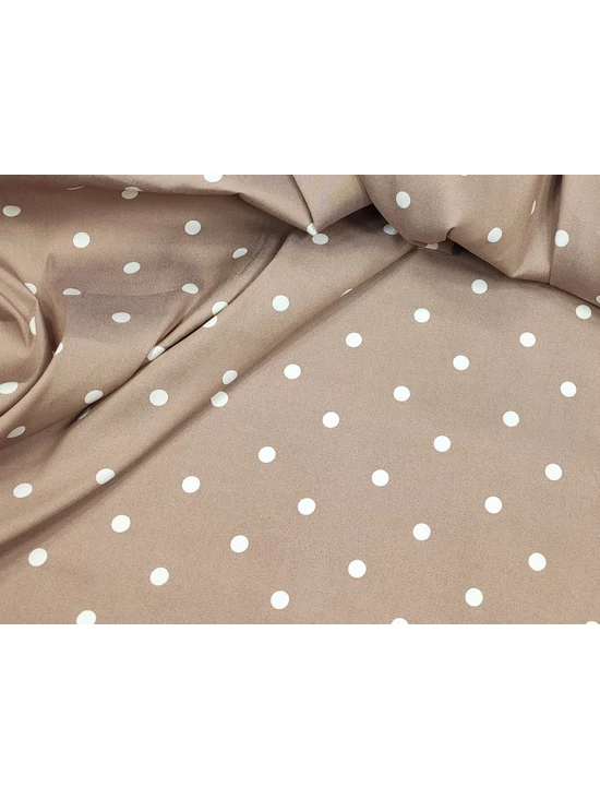 mintás elasztikus ingfarmer /fehér pöttyös 10mm /taupe