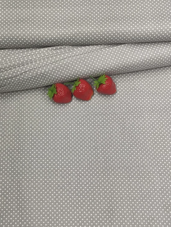 mintás pamutvászon /pöttyös (2mm) /szürke