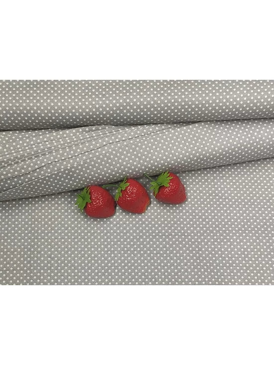 mintás pamutvászon /pöttyös (2mm) /szürke
