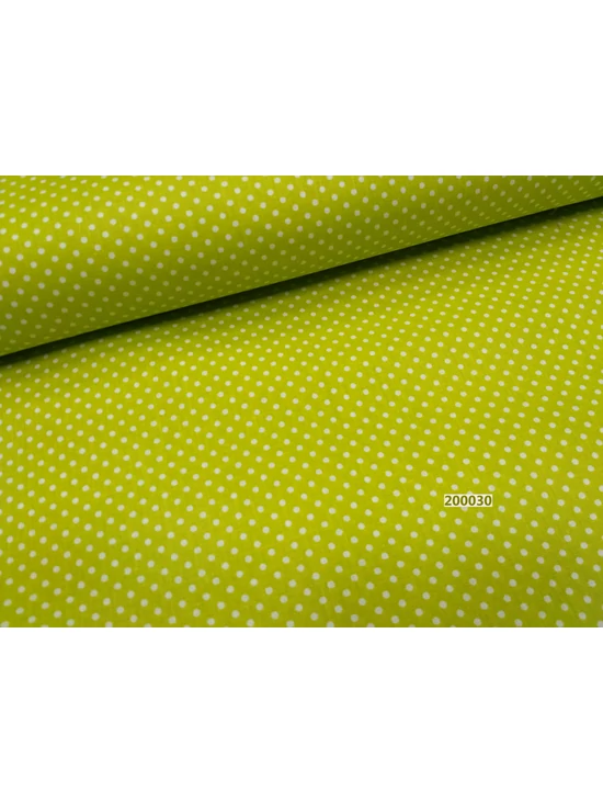 mintás pamutvászon /pöttyös 2mm /kiwi