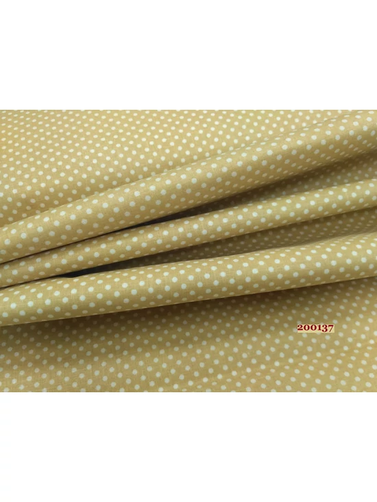 mintás pamutvászon /világos drapp pöttyös /2mm