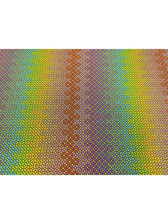 mintás pamutvászon /geometriai körök (átmérő 1cm×1cm) /szivárvány