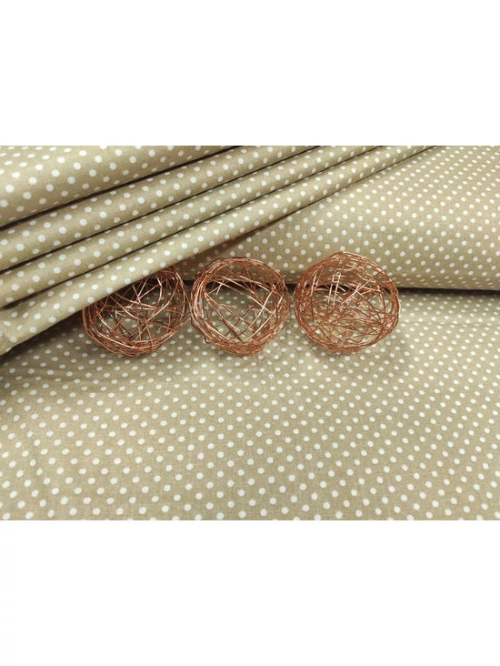 mintás pamutvászon /pöttyös (2mm) /homok