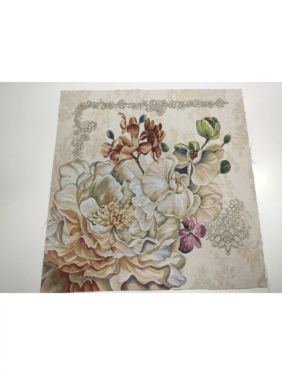 párna panel /díszes virágok (legnagyobb orchidea feje 13.5cm×14.3cm) /natúr