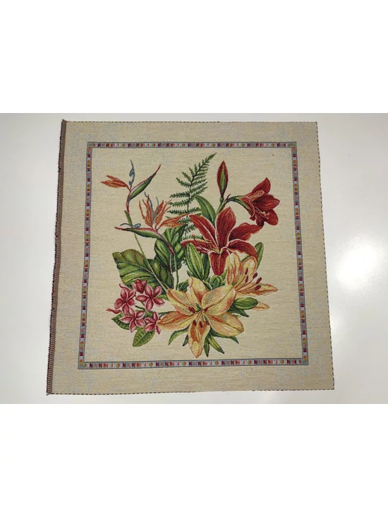 párna panel /liliomok (belső keret 38.5cm×40cm) /natúr