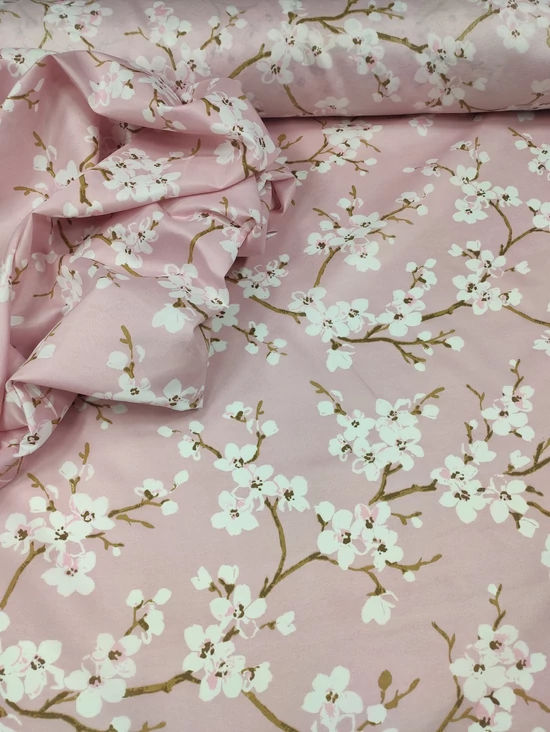 mintás microfiber /cseresznyevirág /rózsaszín
