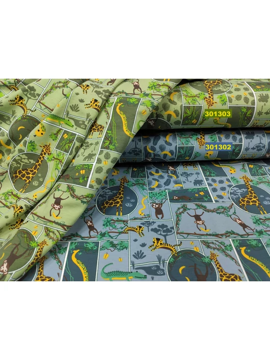 elasztikus pamut jersey /safari (krokodil5,5cm*2cm)
