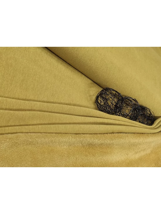 egyszínű warmkeeper /szőrös szabadidő anyag /okkersárga