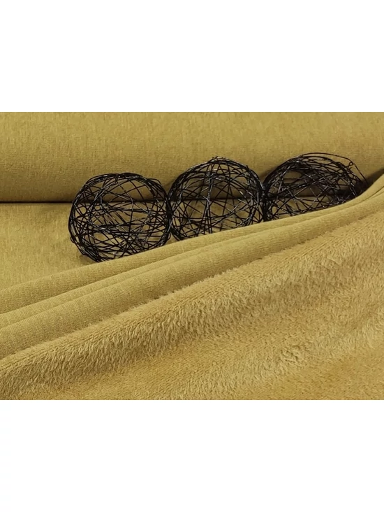 egyszínű warmkeeper /szőrös szabadidő anyag /okkersárga