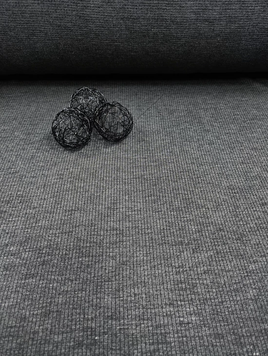 bordás viszkóz jersey /melange /sötétszürke