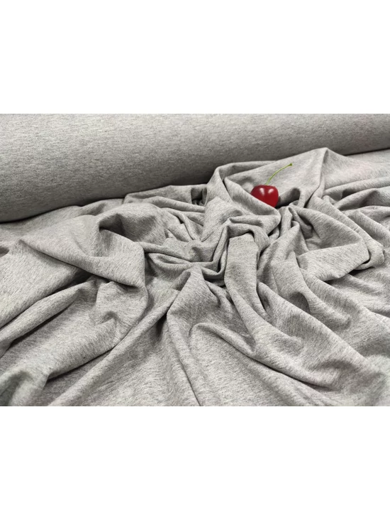 egyszínű viszkóz jersey /melange középszürke