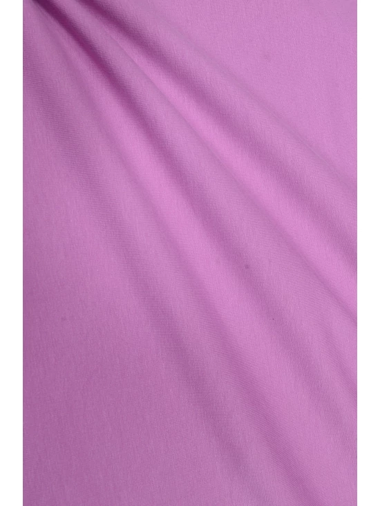 Lila-fuxia egyszínű 95% pamut 5% elasztán, 180cm széles elasztikus futter.