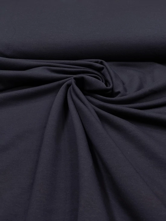 elasztikus egyszínű bolyhos futter /rayon /sötétkék