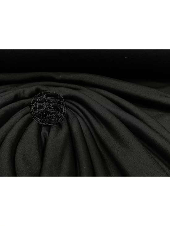 elasztikus egyszínű bolyhos futter /rayon /fekete