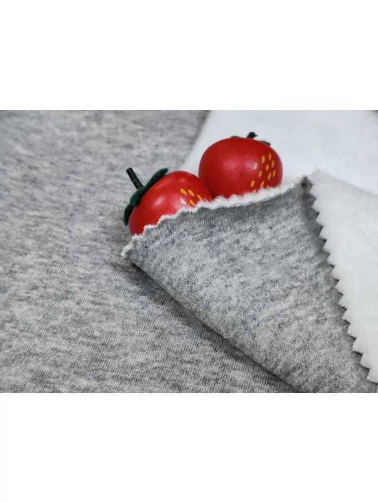 egyszínű warmkeeper /szőrös szabadidő anyag /melange közép szürke-fehér