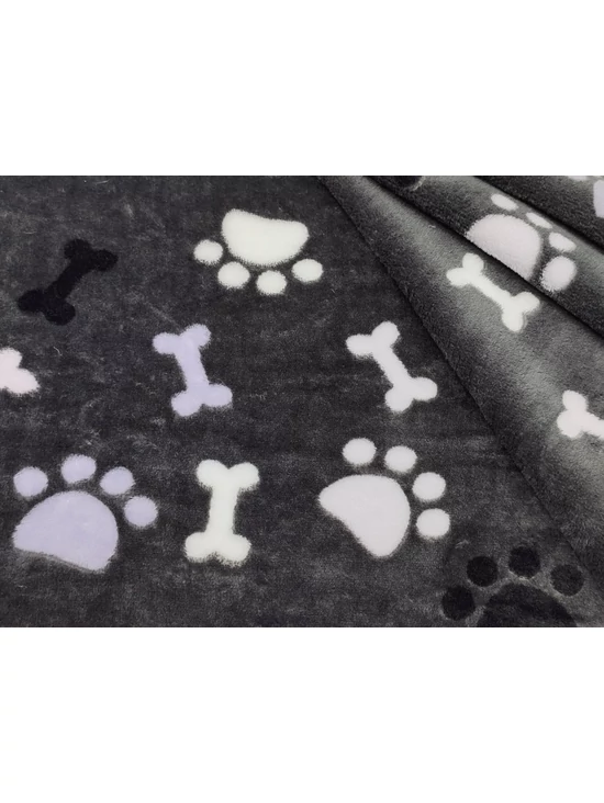 mintás wellsoft /tappancsok és csontok (csont 4cm×2.5cm) /szürke
