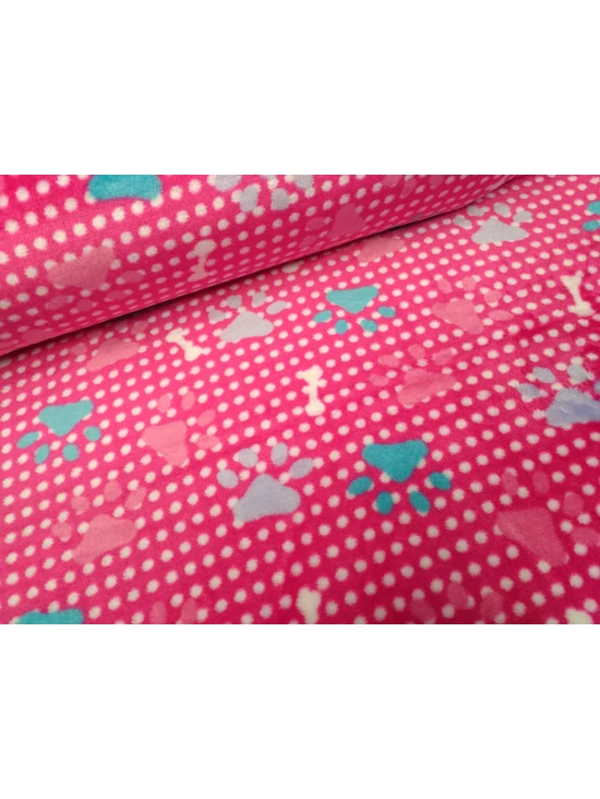 mintás wellsoft /szines tappancsok-pöttyös /pink