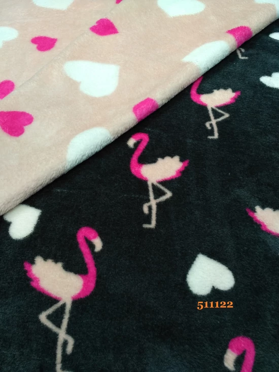 2 oldalas mintás wellsoft /flamingó-szív /szürke