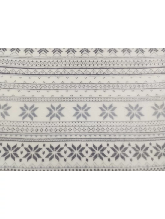 mintás wellsoft /sávos norvég mintás (virág 5.5cm×6cm) /fehér-szürke