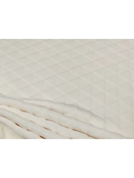 jacquard mintás sherpa /háromszög 5,4cm*5cm /krém