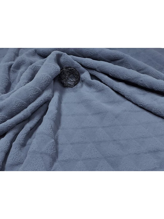 jacquard mintás sherpa /háromszög 5,4cm*5cm /viharkék