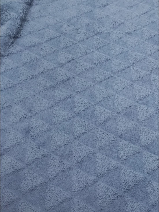 jacquard mintás sherpa /háromszög 5,4cm*5cm /viharkék
