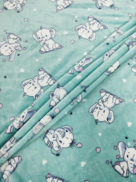 mintás wellsoft /szerelmes kiselefántok (elefánt szívvel 7,5cm*8,5cm) /sötét menta